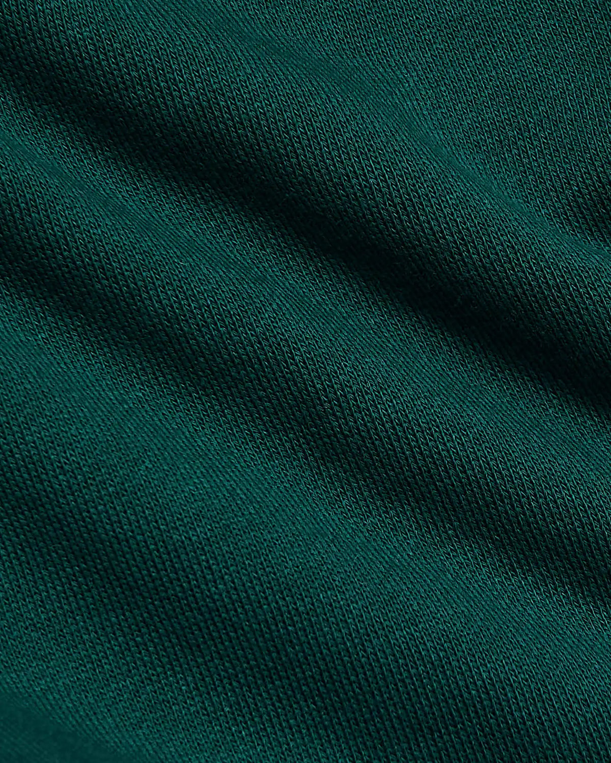 Deep Emerald Fleece French Terry Pullover Crew Neck