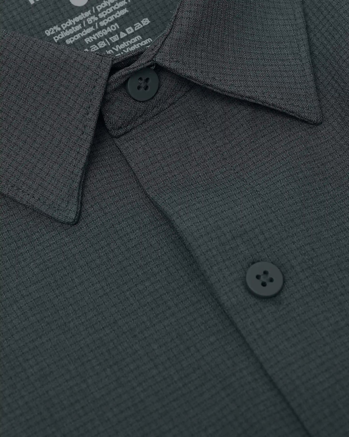 Heather Navy Long Sleeve Ripstop Commuter Shirt