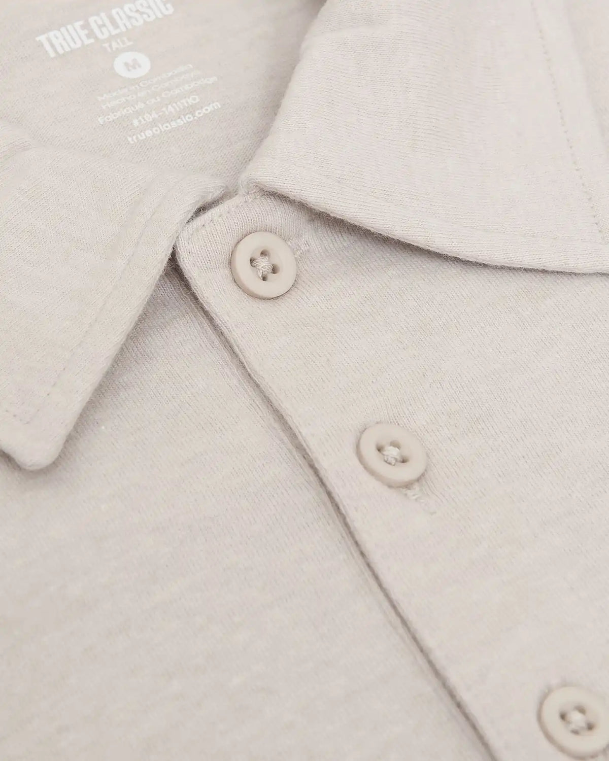Oatmeal Short Sleeve Tall Polo