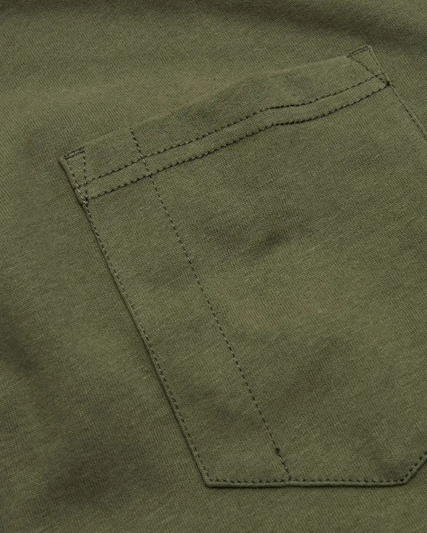 Military Green Tall Heavyweight Pocket Crew