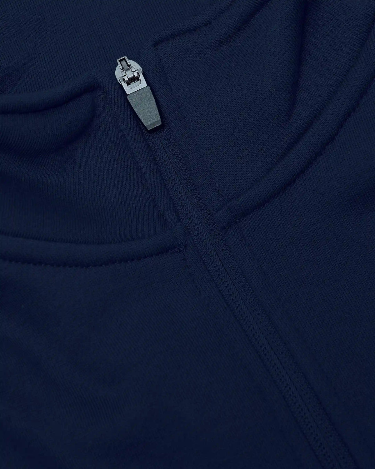 Navy Quarter Zip Fleece Sweatshirt