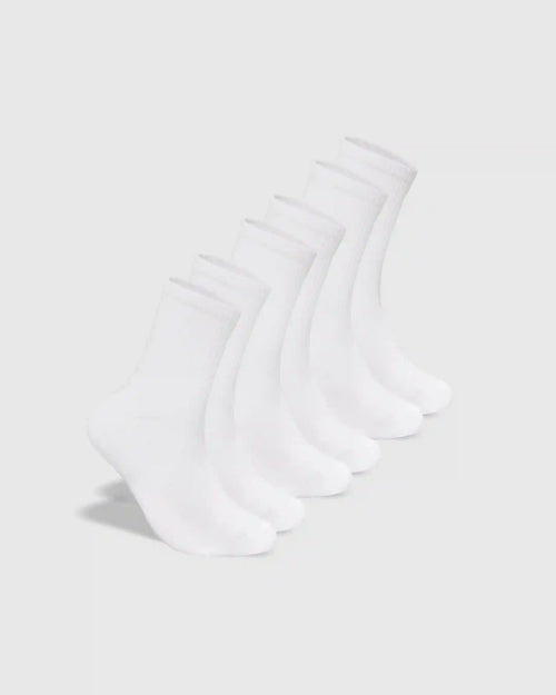 White Half Crew Socks 3-Pack