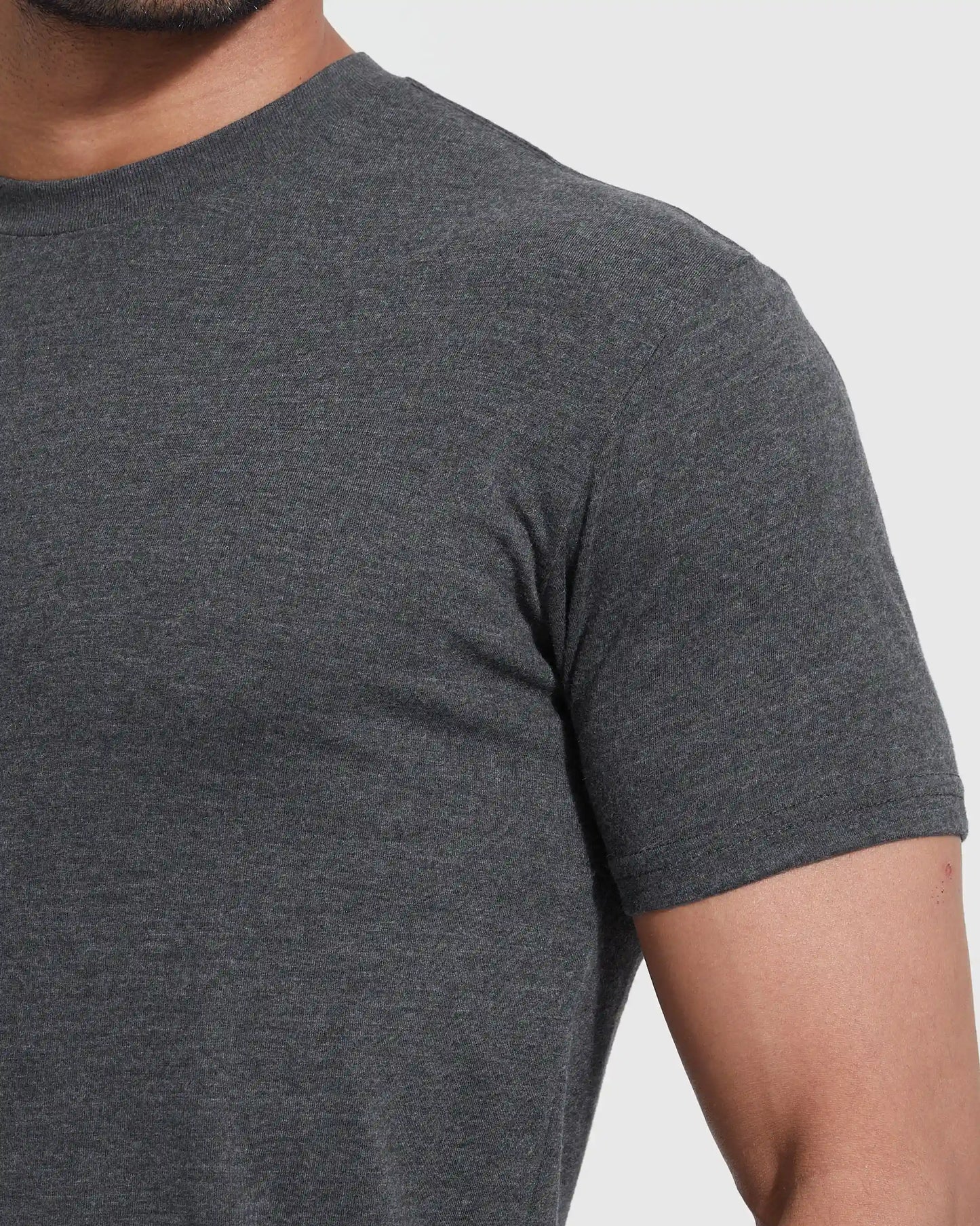 Charcoal Heather Gray Classic Crew Neck