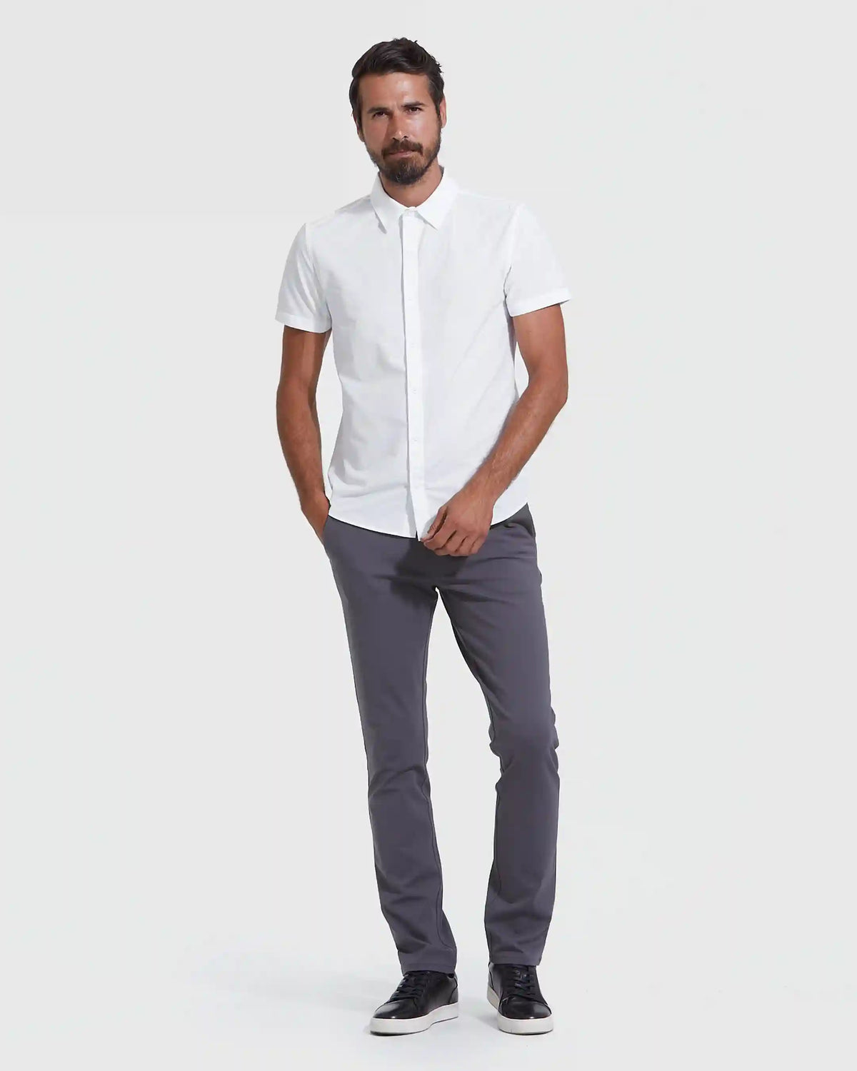 White Commuter Short Sleeve Shirt