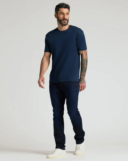 Navy Pima Cotton Blend Crew