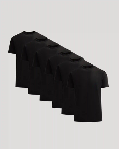 All Black Heavyweight Crew 6-Pack