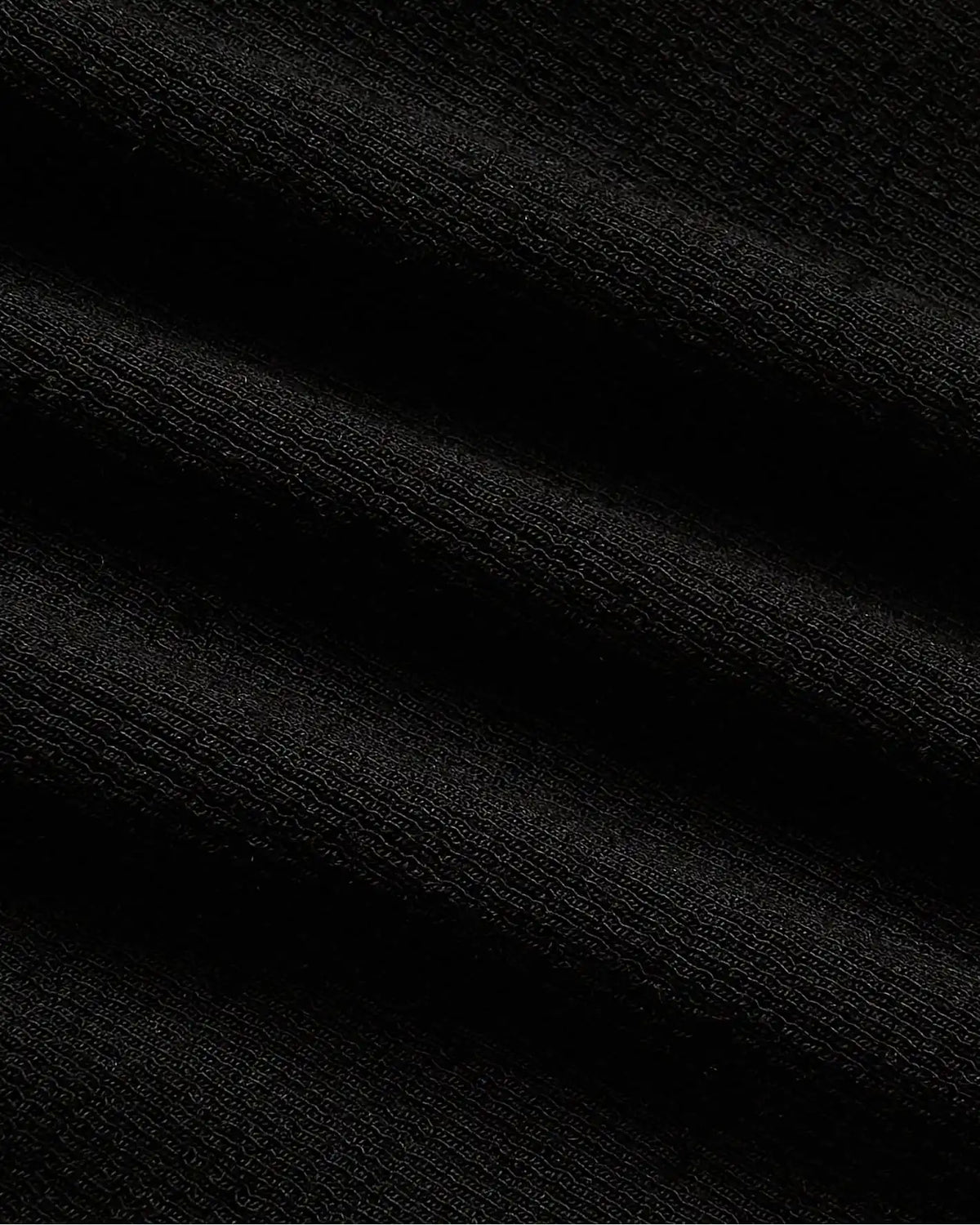 Womens Black Ribbed U-Neck Tee