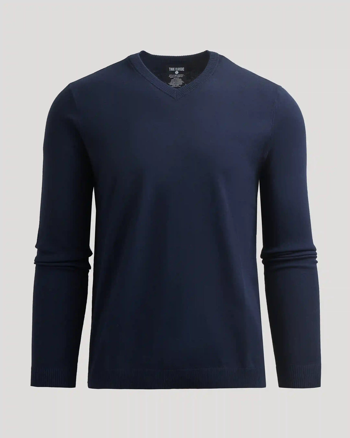 Navy Dressy V-Neck Sweater