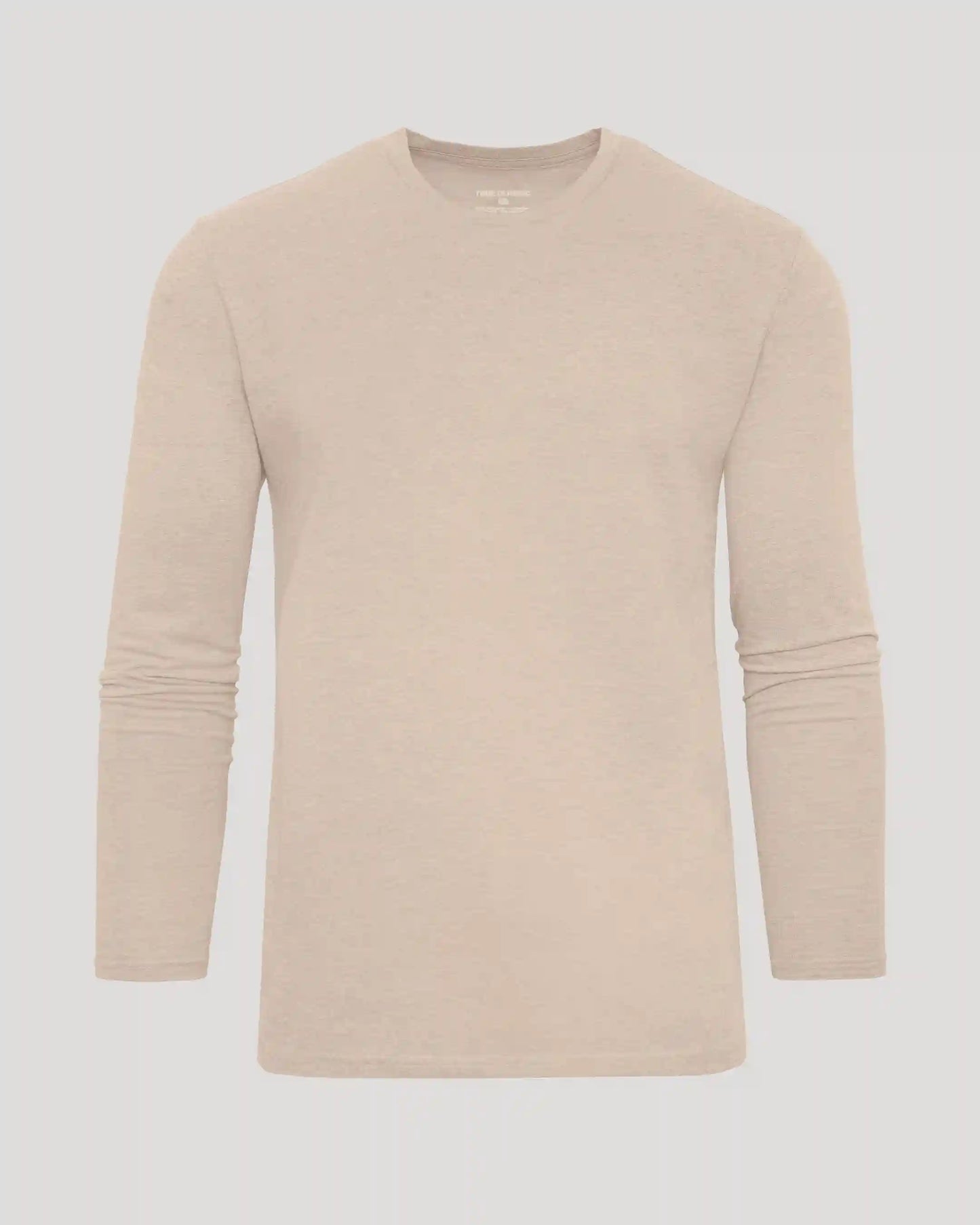 Heather Camel Classic Long Sleeve Crew Neck