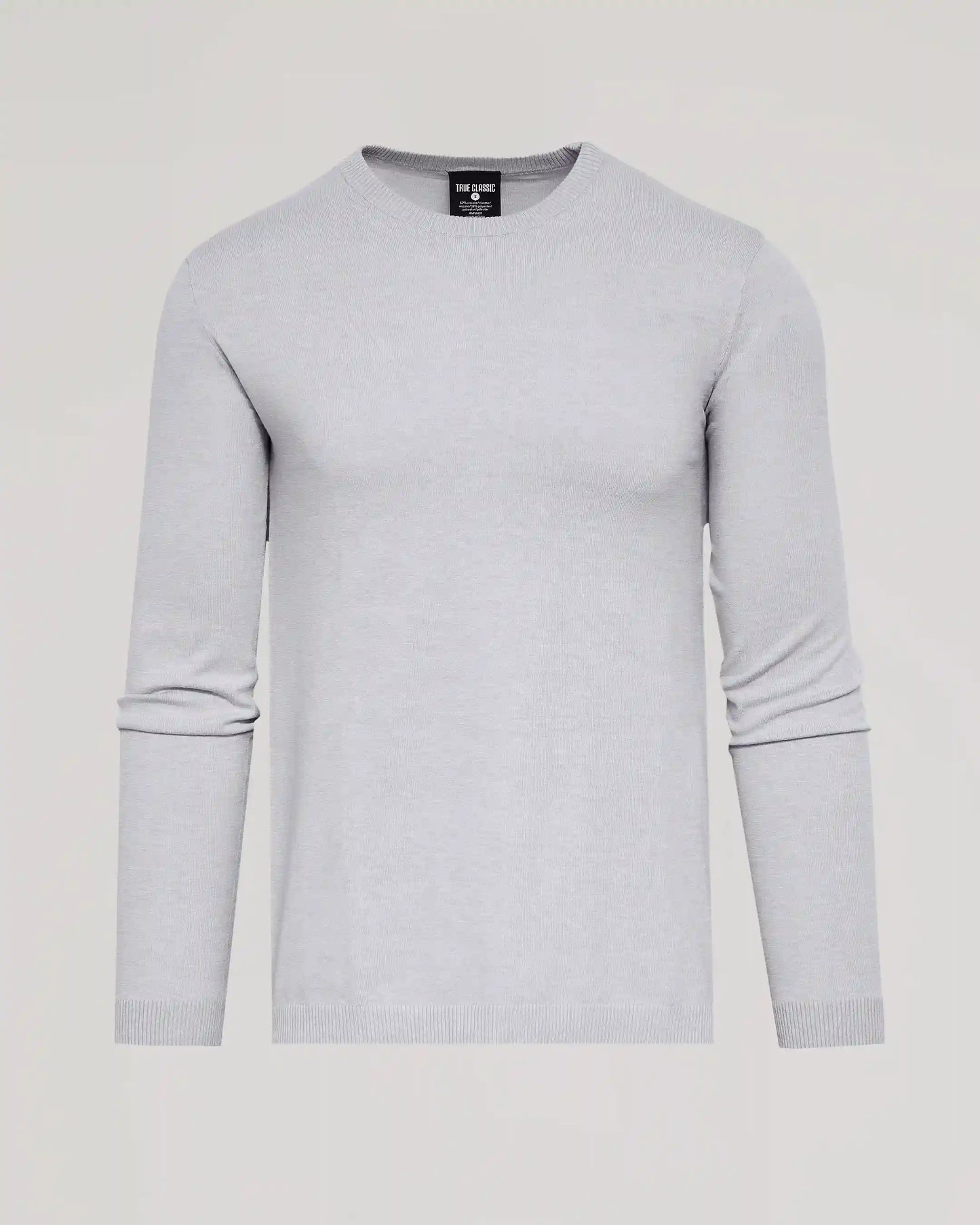 Heather Gray Dressy Crew Neck Sweater