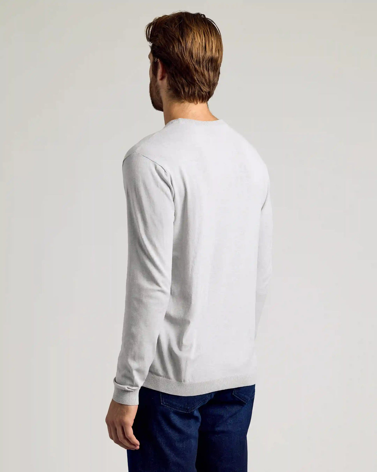 Heather Gray Dressy Crew Neck Sweater