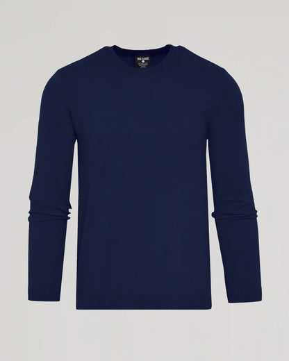 Navy Dressy Crew Neck Sweater