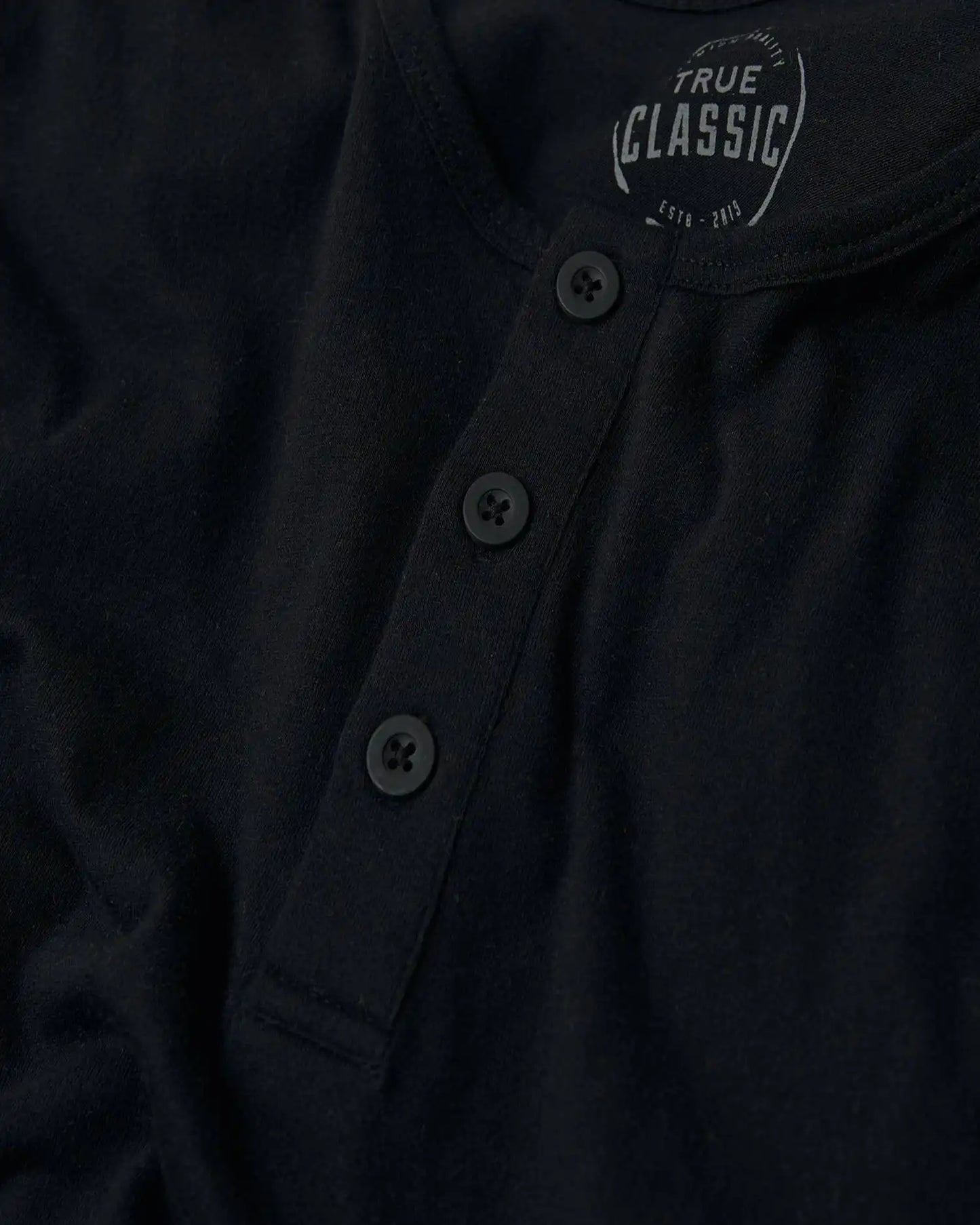 All Black Classic Henley 3-Pack