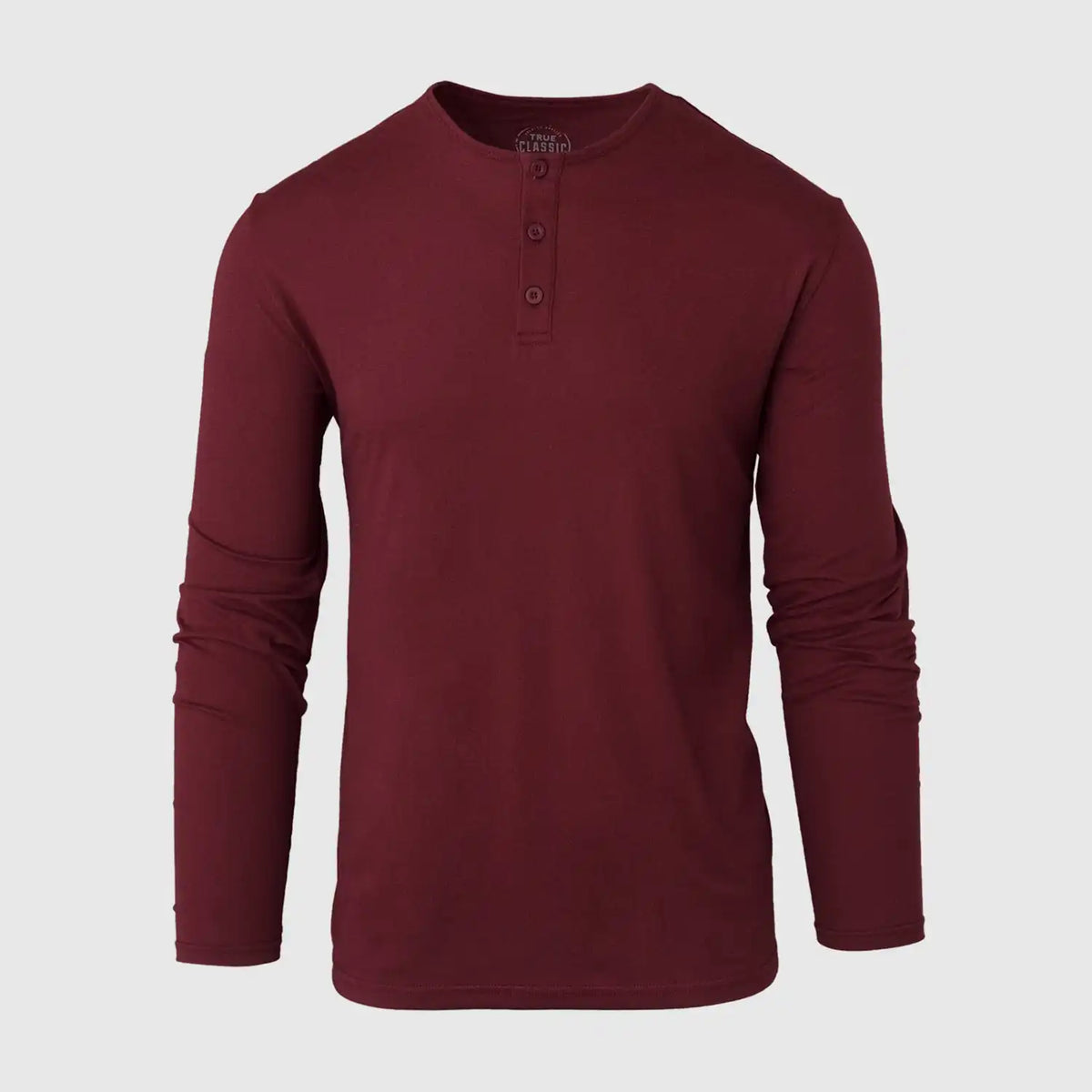 Burgundy Classic Long Sleeve Henley