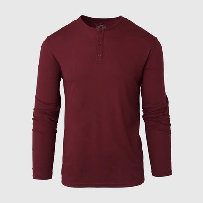 Burgundy Classic Long Sleeve Henley