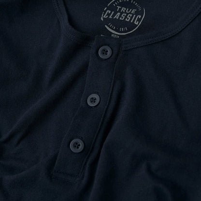 Navy Classic Long Sleeve Henley
