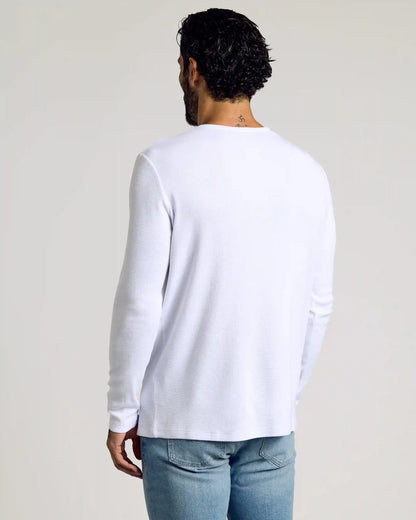 White Waffle Long Sleeve Henley 3-Pack