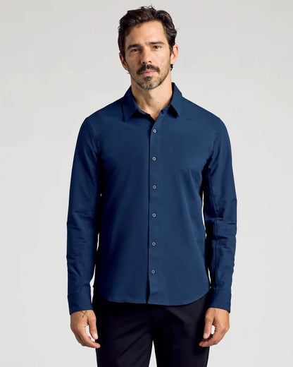 Navy Commuter Long Sleeve Shirt