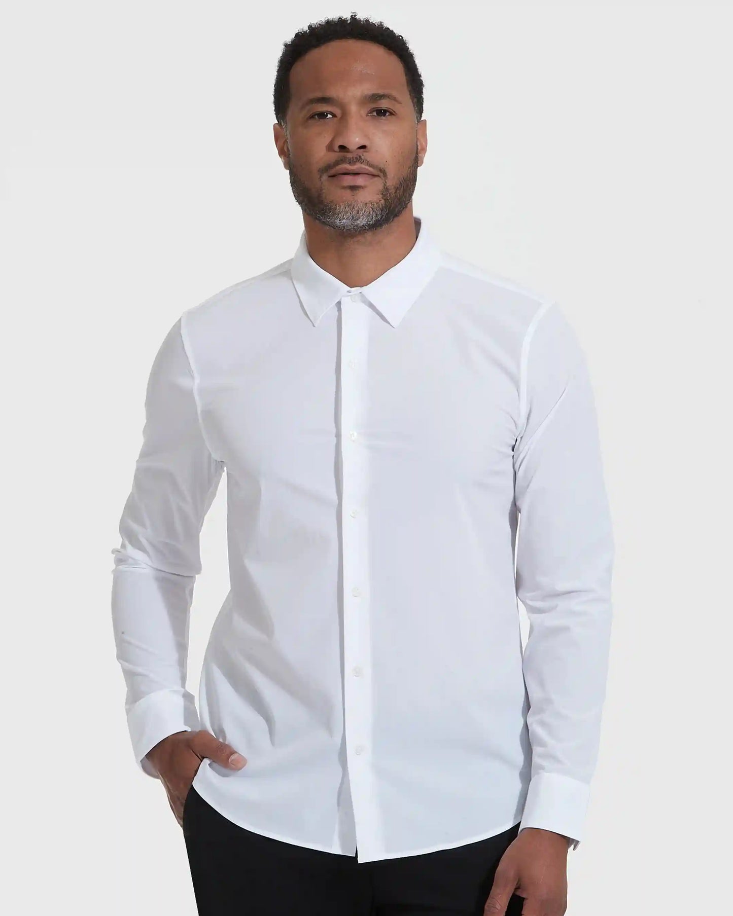 White Lightweight Dress Shirt