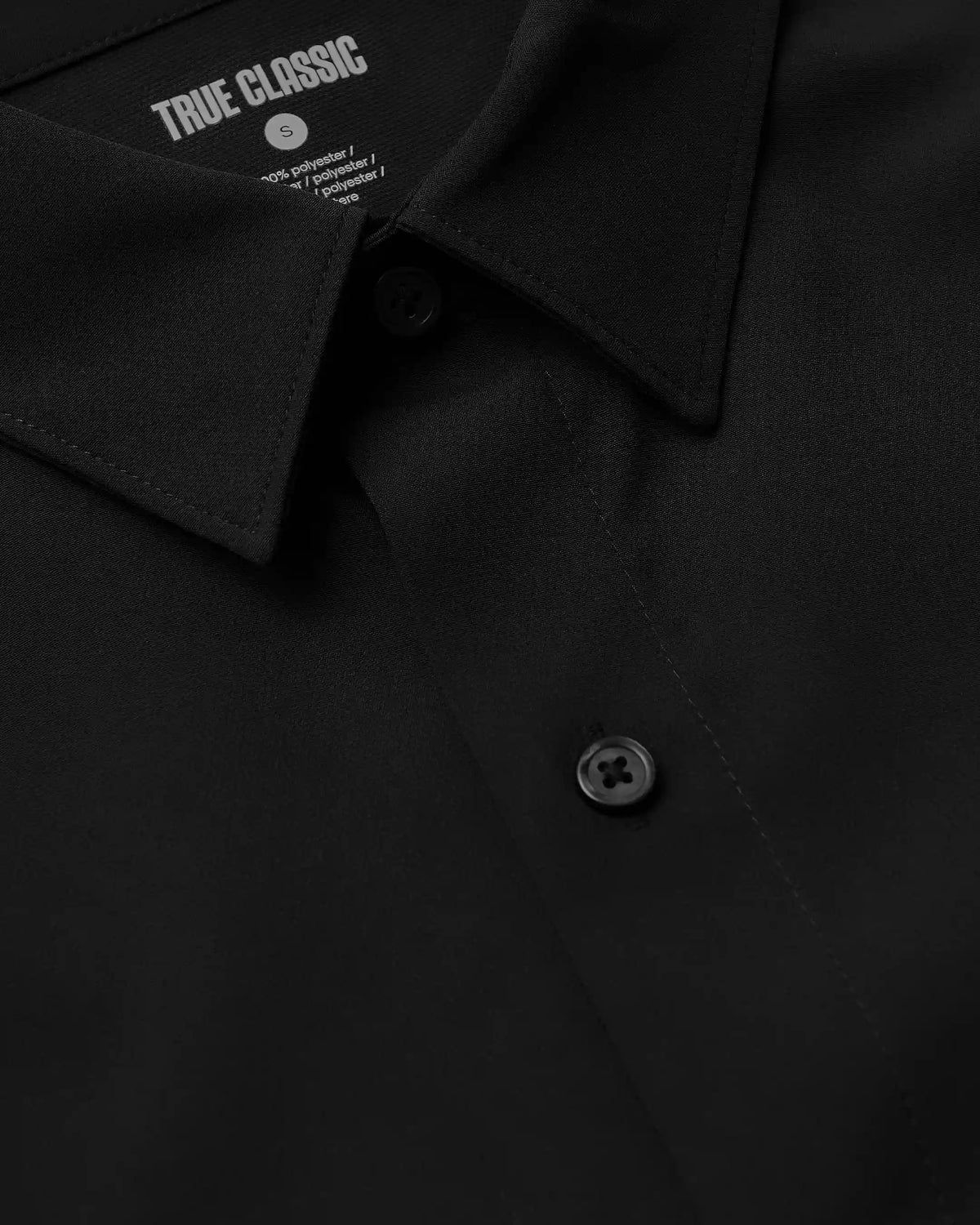 Black Performance Long Sleeve Dress Shirt
