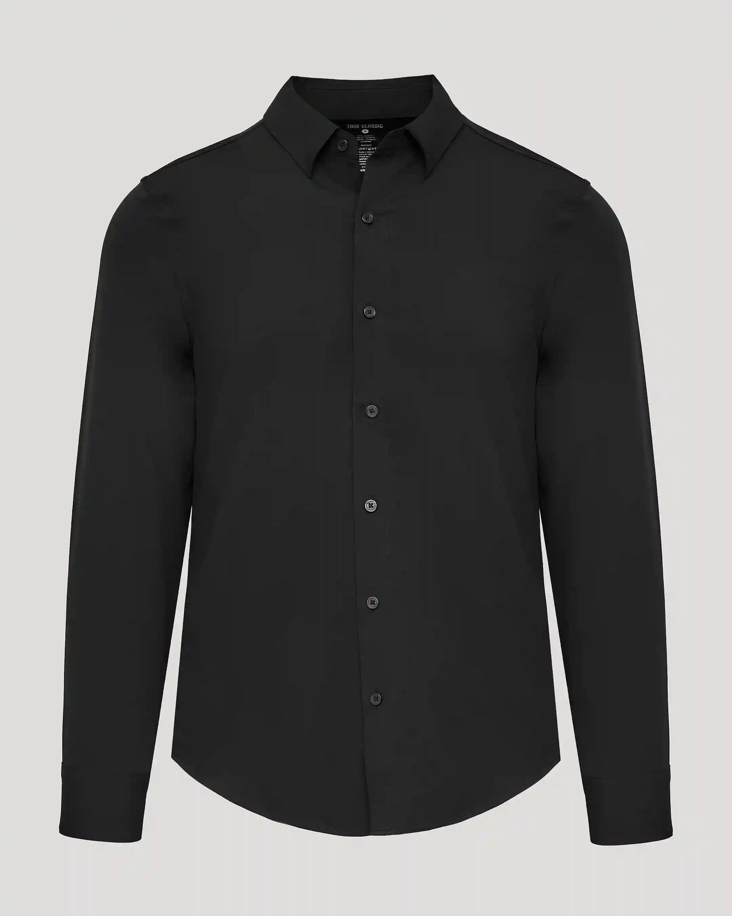 Black Performance Long Sleeve Dress Shirt
