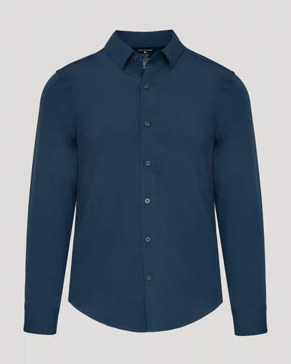 Navy Performance Long Sleeve Dress Shirt