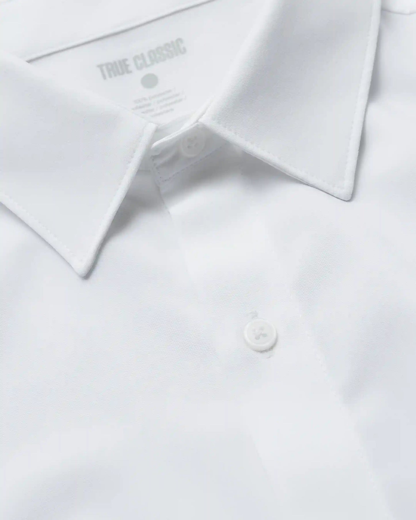 White Performance Long Sleeve Dress Shirt
