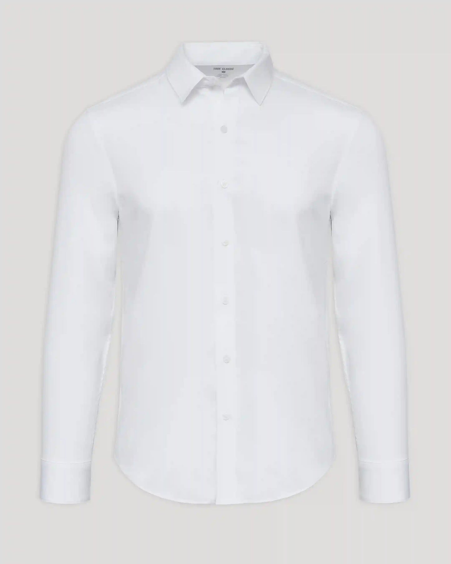 White Performance Long Sleeve Dress Shirt