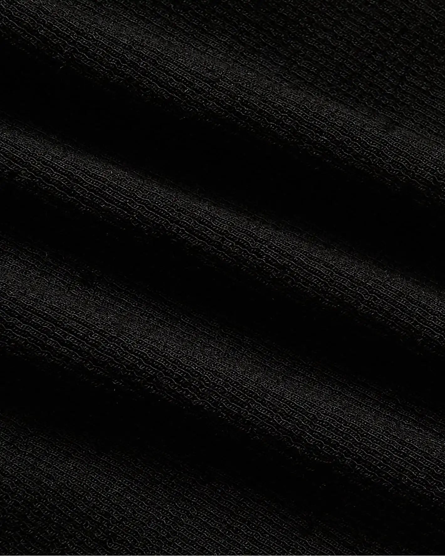 Womens Black Ribbed Long Sleeve Scoop Neck Tee