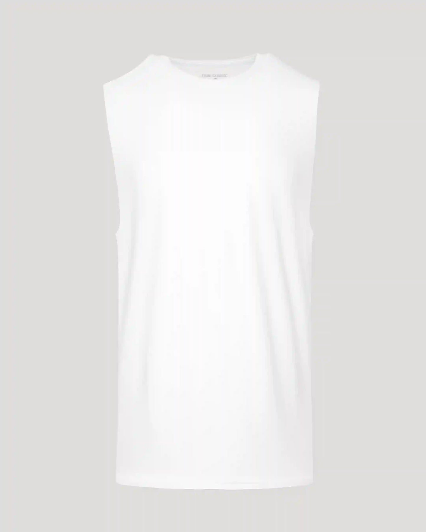 White Sleeveless Active Muscle Tee
