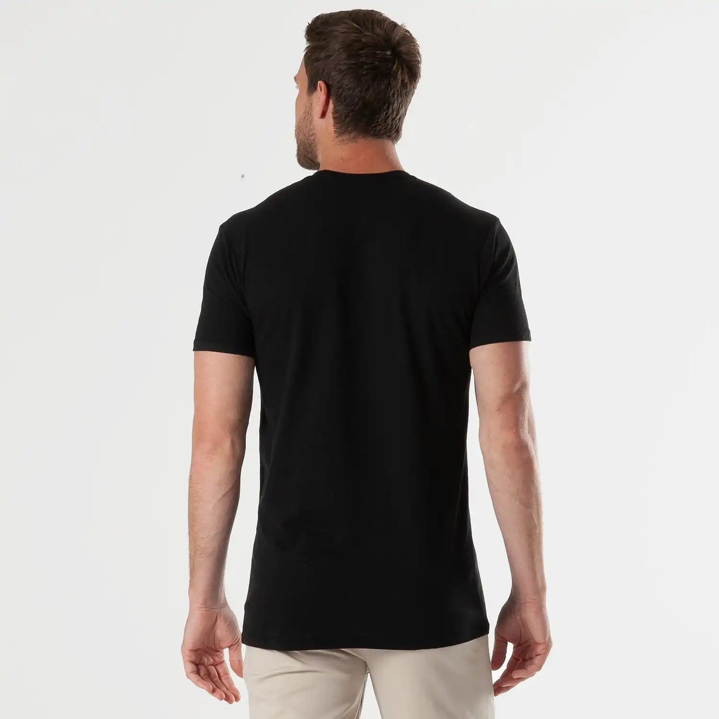 All Black Tall Straight Hem Crew Neck T-Shirt 3-Pack