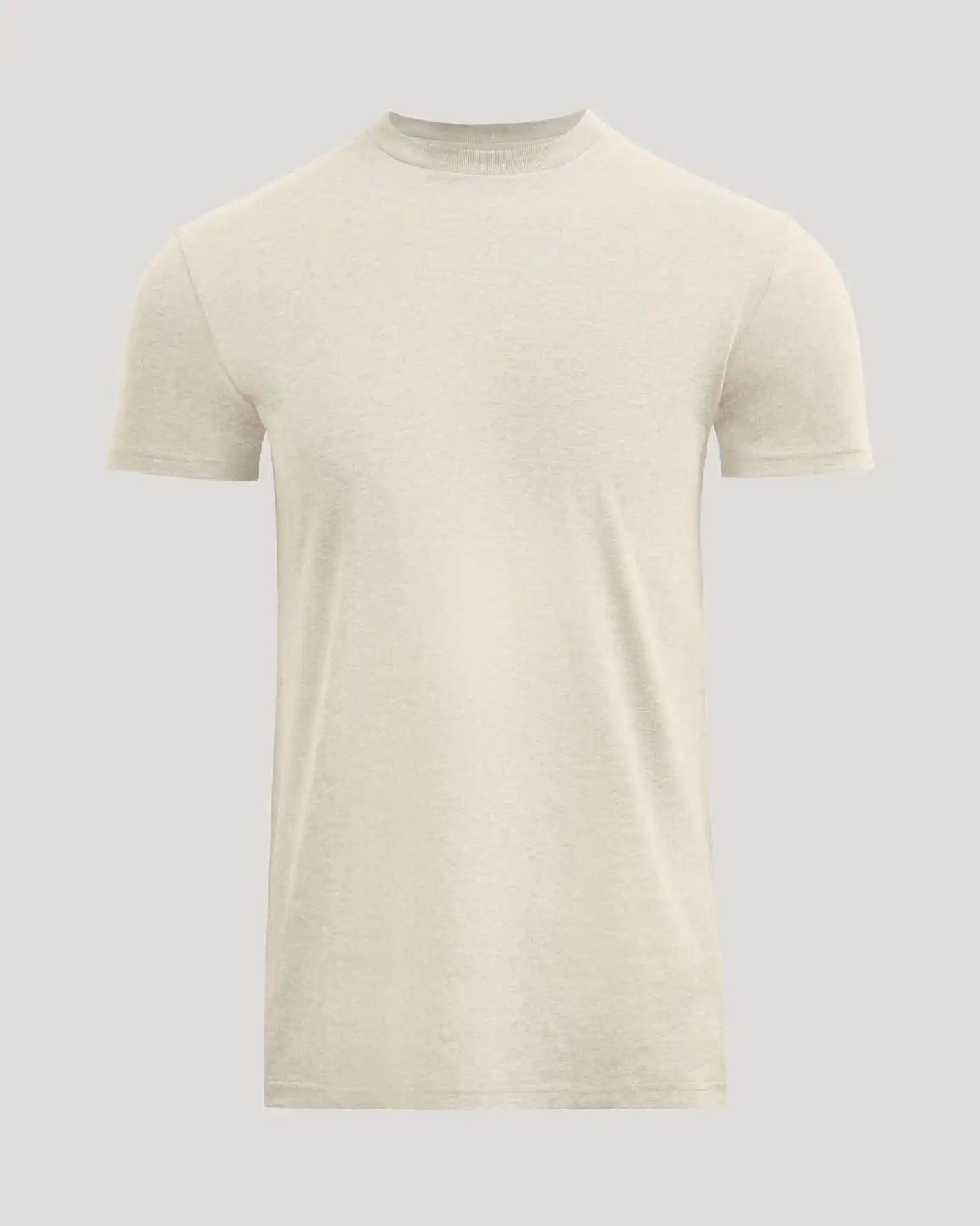 Oatmeal Tall Straight Hem Crew Neck T-Shirt