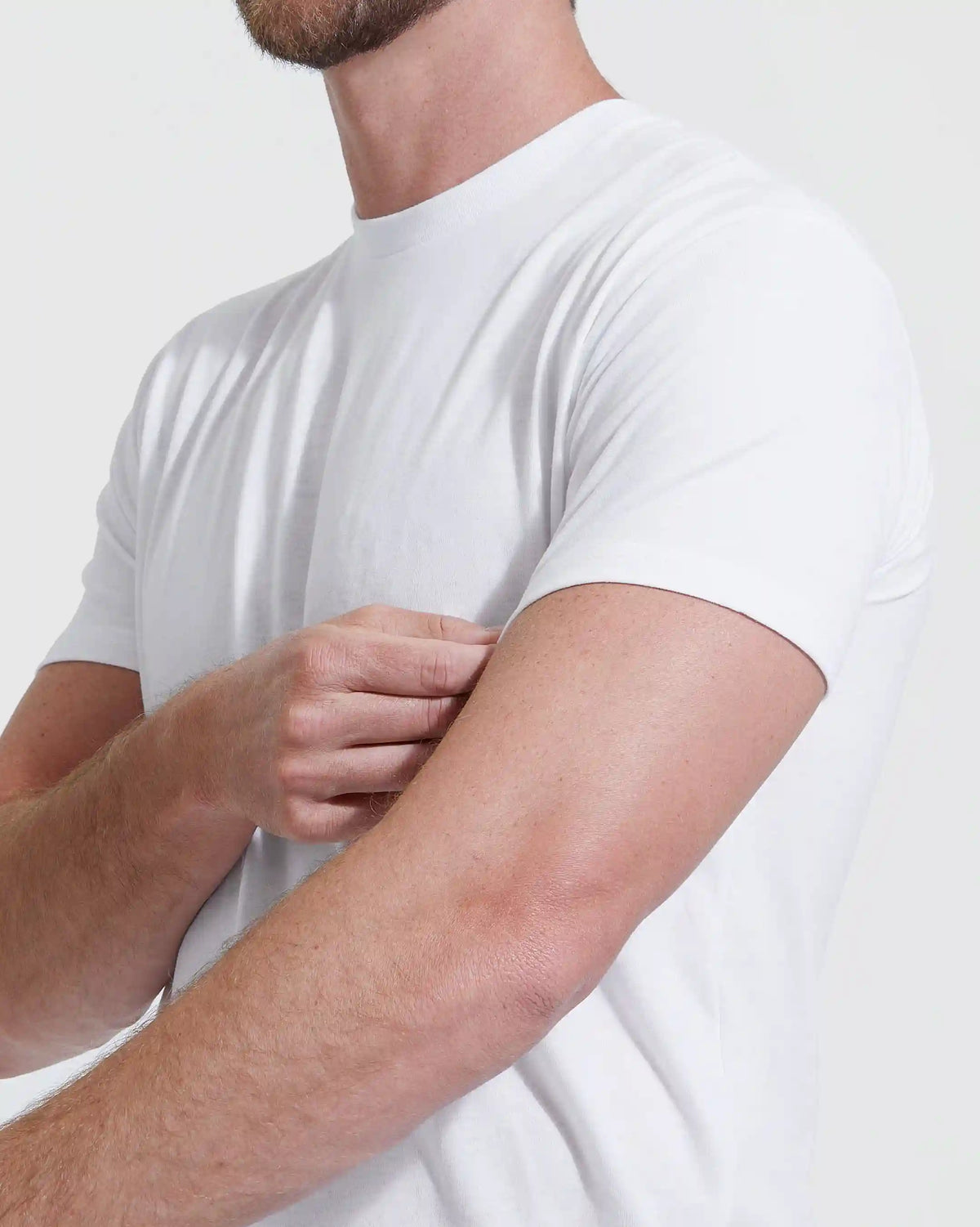 All-White Tall Straight Hem Crew Neck T-Shirt 6-Pack