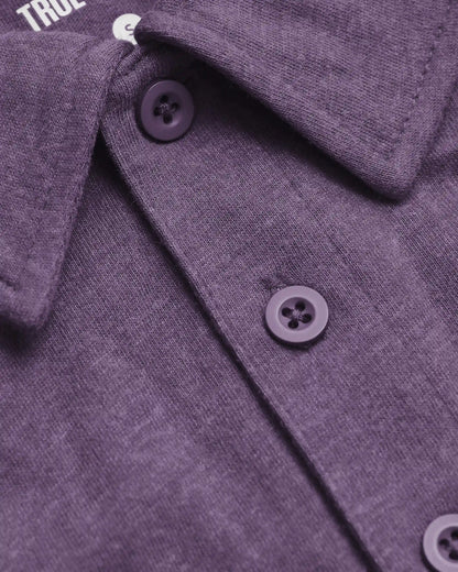 Dark Heather Plum Short Sleeve Tall Polo