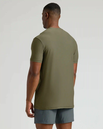 Military Green Tall Active Crew Neck 2.0