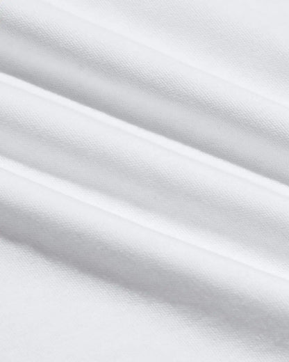 White Tall Pima Cotton Blend Crew