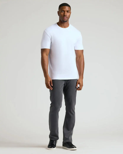 White Tall Pima Cotton Blend Crew