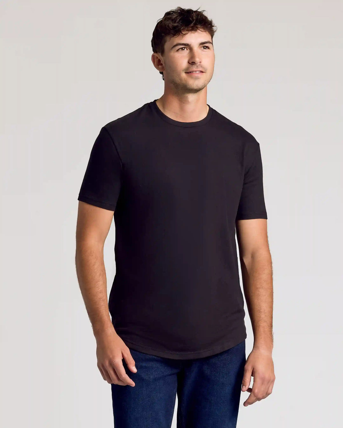 Black Classic Tall Curved Hem Crew 10-Pack