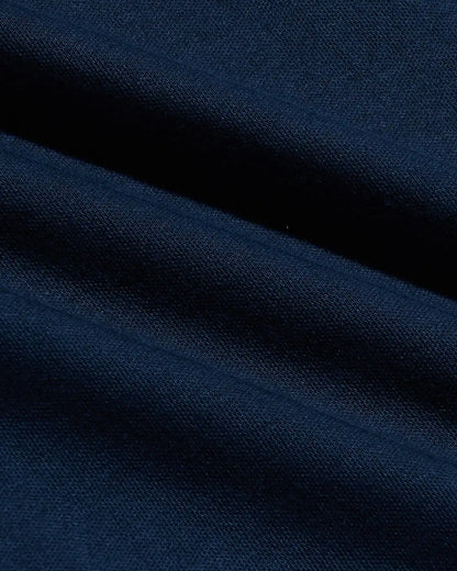 Navy Tall Pima Cotton Blend Curved Hem Crew