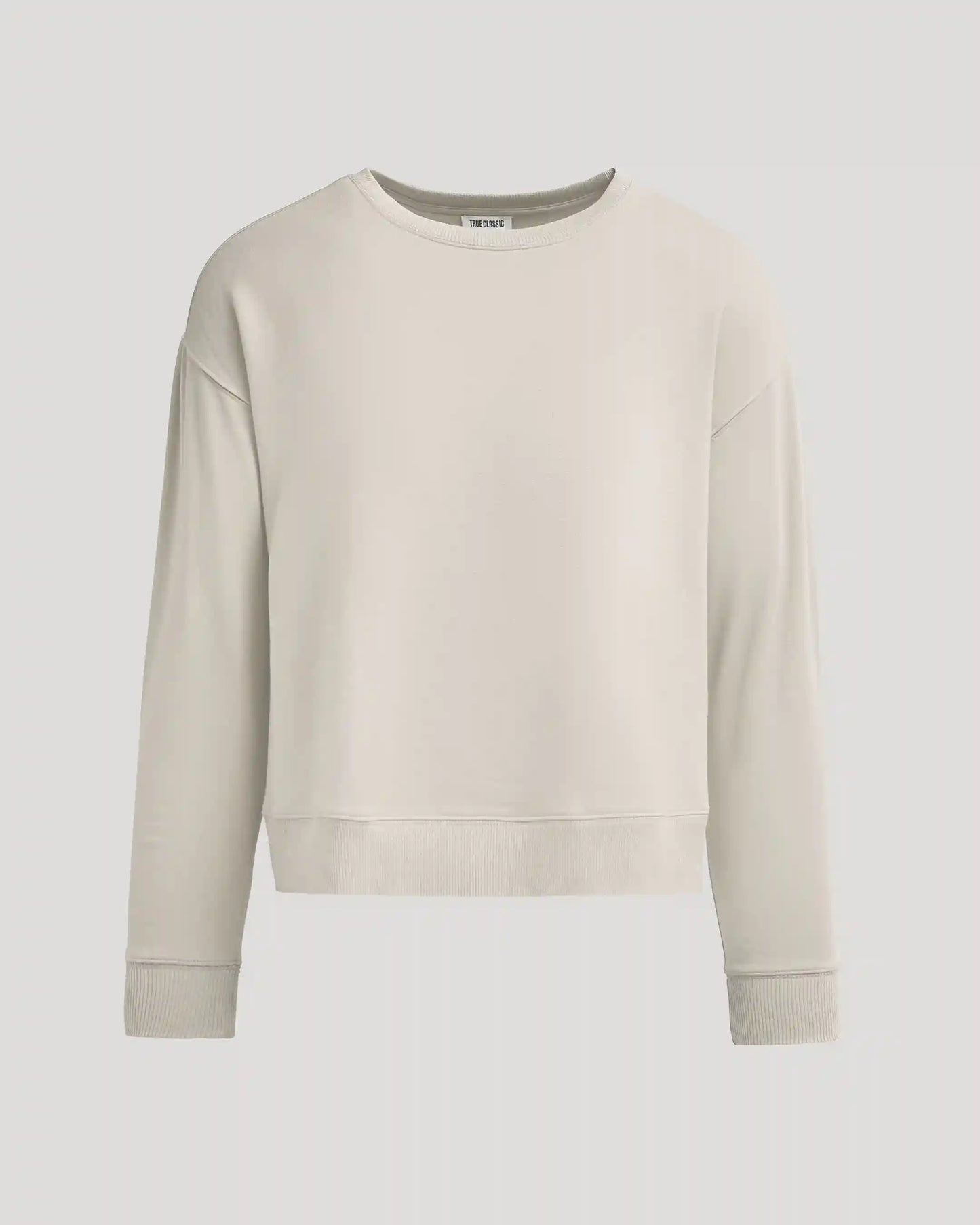 Womens Oatmeal Slouch Pullover Crew