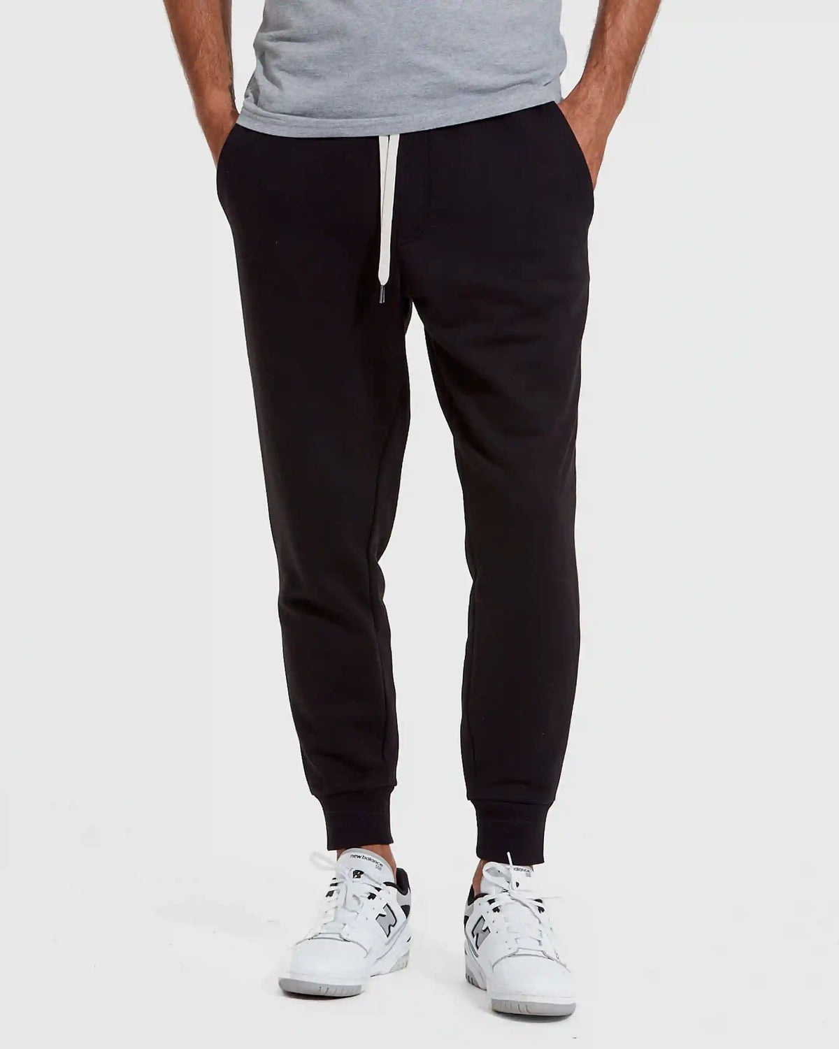 Black Pullover Fleece Crew & Jogger 2-Pack