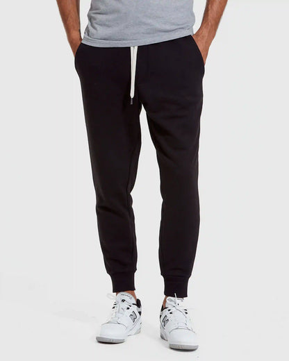 Black Pullover Fleece Crew & Jogger 2-Pack