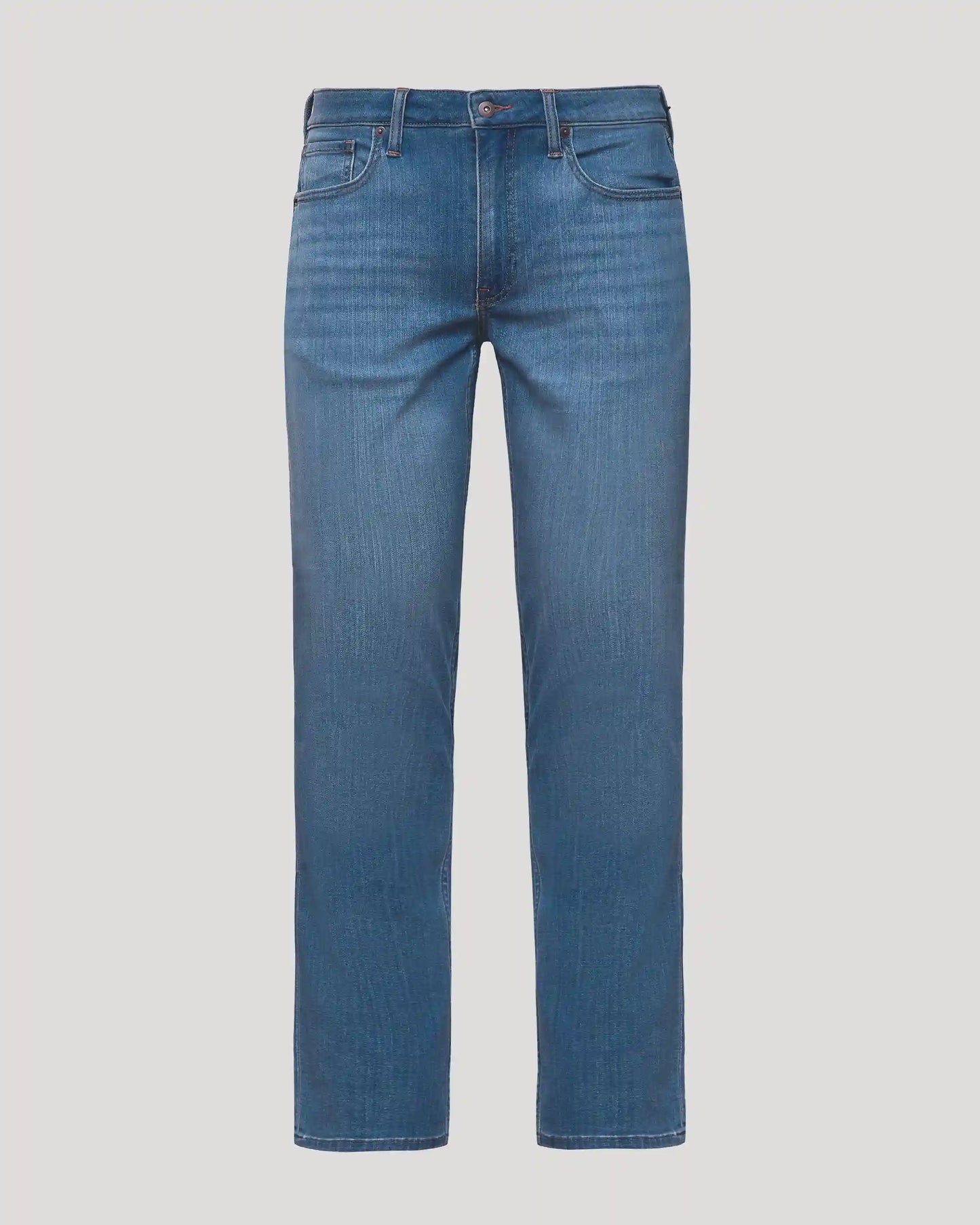 Medium Indigo Wash Straight Comfort Stretch Jeans