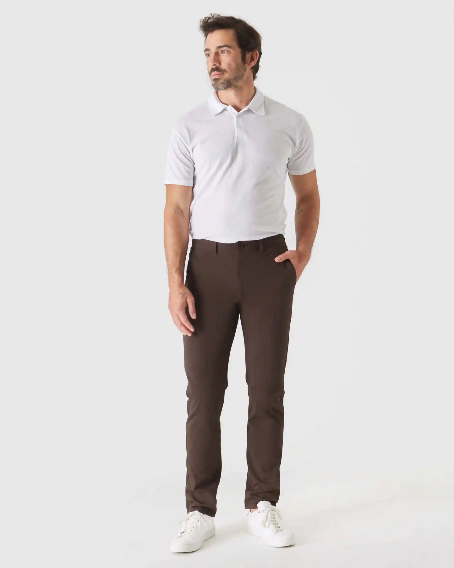 Dark Oak Slim Twill Chino Pant