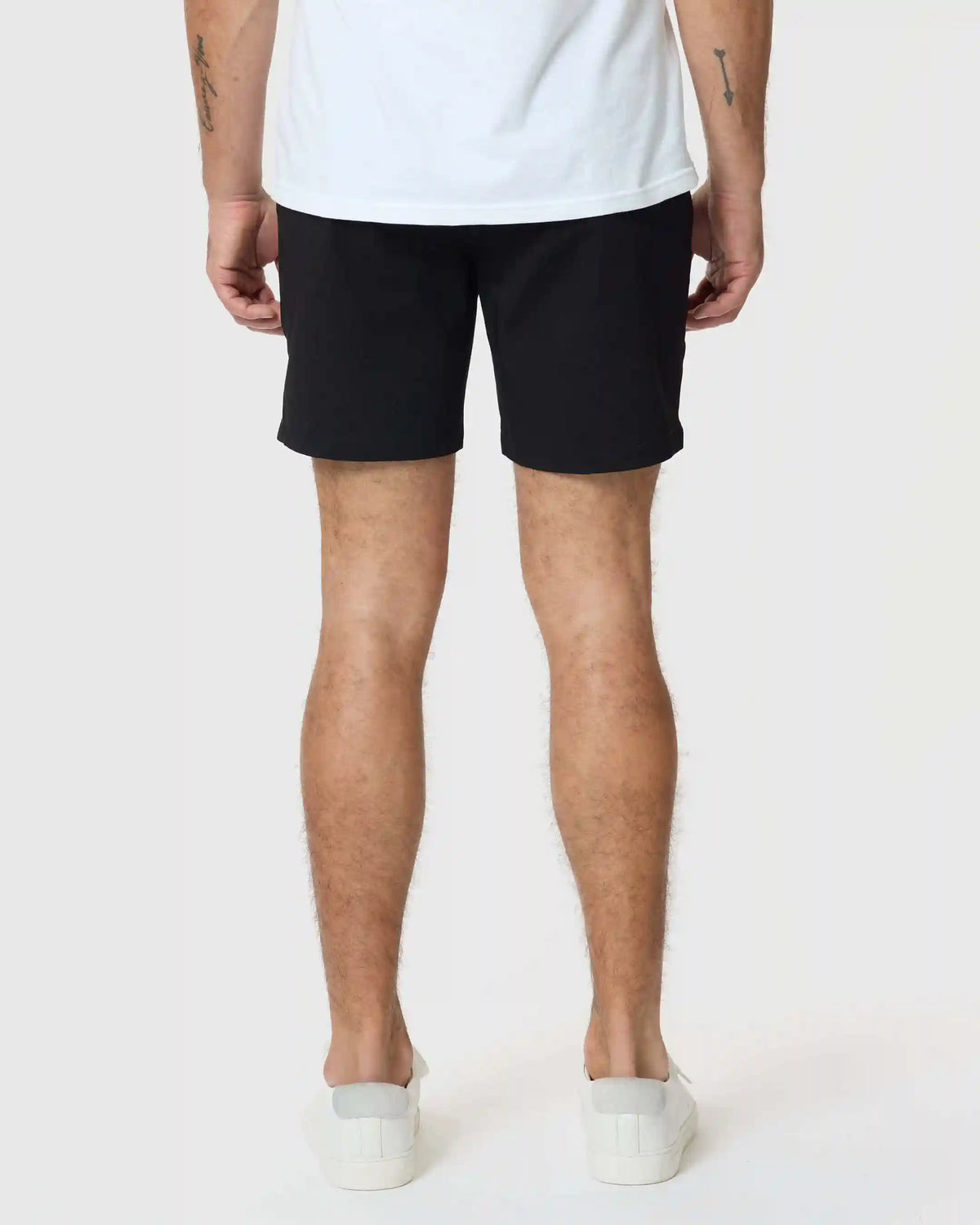 7" Black Classic Twill Shorts