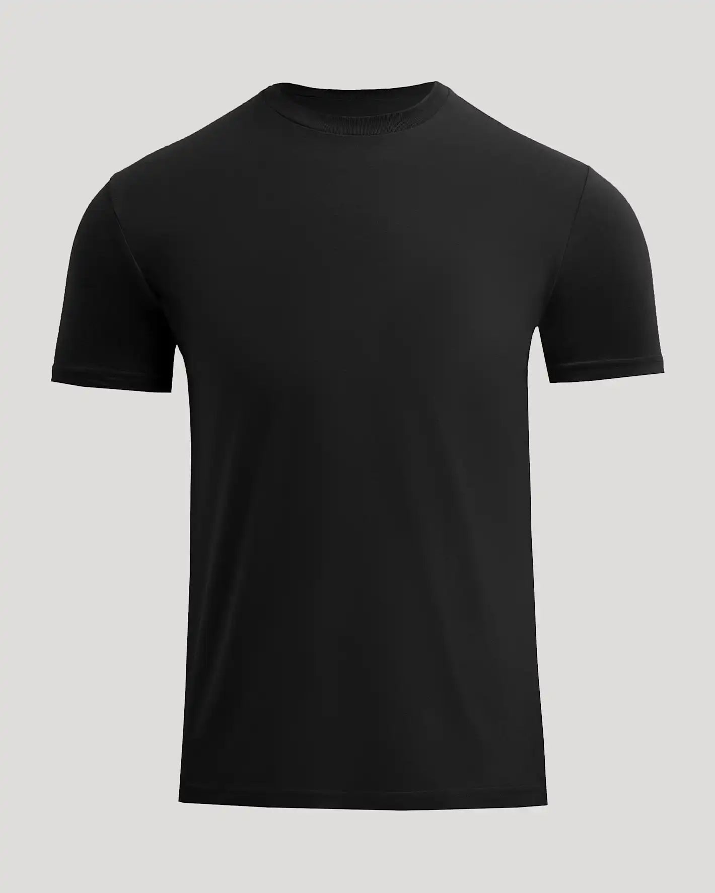 Black Short Classic Crew Neck
