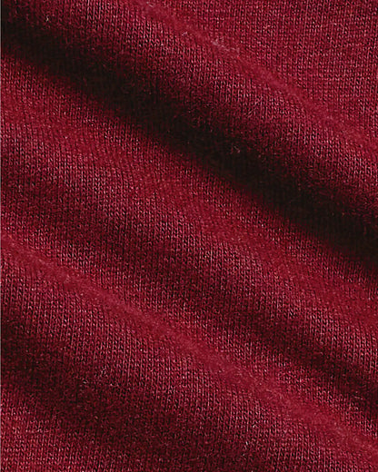 Boys' Dark Maroon Classic Long Sleeve Crew Neck