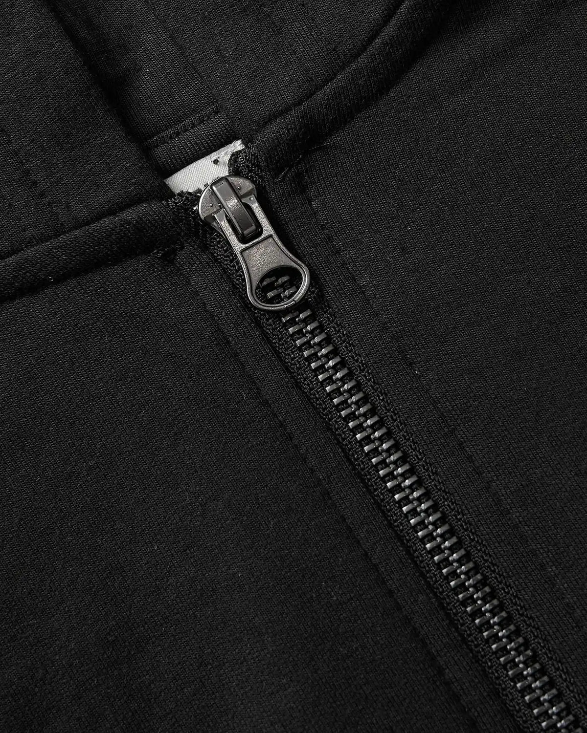 Girls Black Cropped Zip Hoodie