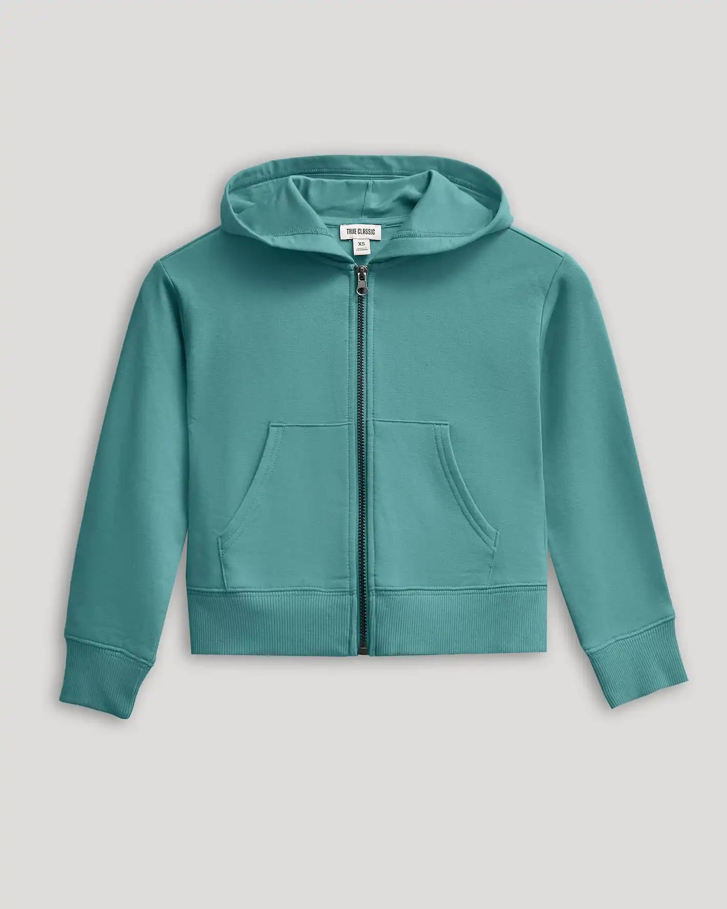 Girls Stormcloud Cropped Zip Hoodie