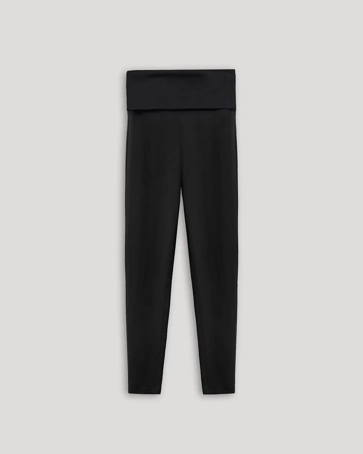 Girls Black Foldover Leggings